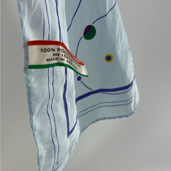 Light blue 43”x10” silk-like soft rectangular scarf A1 - Picture 6 of 7